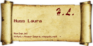 Huss Laura névjegykártya